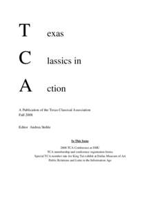 Microsoft Word - TCA Newsletter Fall 2008.doc