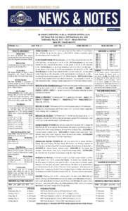 MILWAUKEE BREWERS[removed]vs. HOUSTON ASTROS[removed]LHP Randy Wolf (2-3, 5.63) vs. RHP Bud Norris (3-1, 3.95) Wednesday, May 16, [removed]:05 CT - Minute Maid Park Game #37 - Road Game #19 STREAK: Won 1