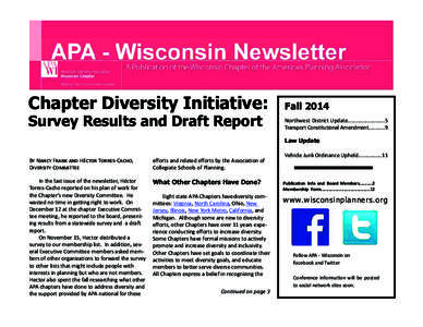 Chapter Diversity Initiative: Survey Results and Draft Report Fall 2014 Northwest District Update.........................5 Transport Constitutional Amendment[removed]