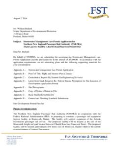 August 5, 2014  Mr. William Bullard Maine Department of Environmental Protection 312 Canco Road Portland, Maine 04103