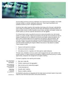 Financial economics / Reinsurance / Enterprise risk management / Actuary / Aon Corporation / Outline of actuarial science / Actuarial science / Insurance / Risk