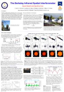 The Berkeley Infrared Spatial Interferometer Recent Results and New Directions V. Ravi, E. H. Wishnow, S. Lockwood, W. Fitelson, W. Mallard, D. Werthimer, H. Mistry, C. H. Townes [removed], [removed]ele