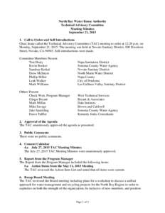 Parliamentary procedure / TAC / Agenda / Novato /  California / Meeting