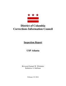District of Columbia Corrections Information Council Inspection Report  USP Atlanta