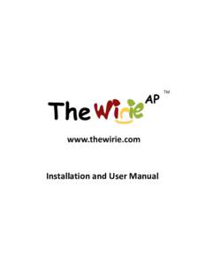 Installation and User Manual  Contents Introduction ................................................................................ 4 What’s Included ..................................................................
