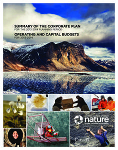 SUMMARY OF THE CORPORATE PLAN FOR THE[removed]PLANNING PERIOD OPERATING AND CAPITAL BUDGETS FOR[removed]