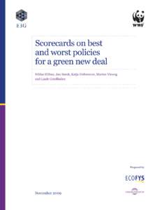 Scorecards on best and worst policies for a green new deal