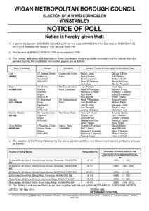 Wigan / St Helens /  Merseyside / WN postcode area / West Lancashire / Winstanley /  Greater Manchester / Makerfield / Pemberton /  Greater Manchester / Geography of Greater Manchester / Local government in England / Greater Manchester