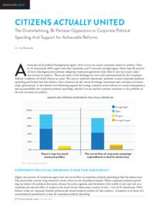 DĒMOS.org | BRIEF  Citizens Actually United The Overwhelming, Bi-Partisan Opposition to Corporate Political Spending And Support for Achievable Reforms