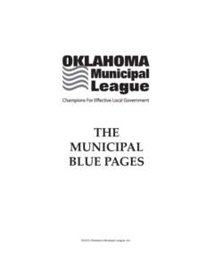 THE MUNICIPAL BLUE PAGES © 2013 Oklahoma Municipal League, Inc. D1