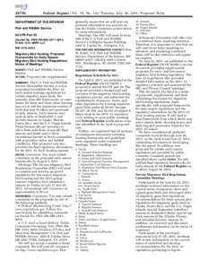 [removed]Federal Register / Vol. 76, No[removed]Tuesday, July 26, [removed]Proposed Rules DEPARTMENT OF THE INTERIOR Fish and Wildlife Service