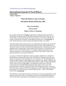 A Global Forum for Naval Historical Scholarship