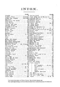 INDEX. PAGE. Abenakis ............................. 24 Academy, Pictou[removed]201 et seq. Acadia Coal Company[removed]et seq. Agriculture ........................... 273