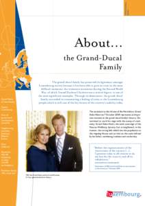 GRAND-DUCAL FAMILY About… the Grand-Ducal Family