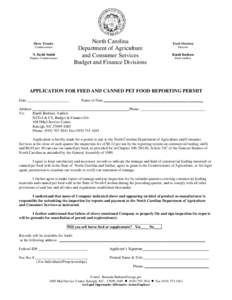APPLICATION FOR AN INSPECTION FEE EXEMPTION PERMIT NUMBER