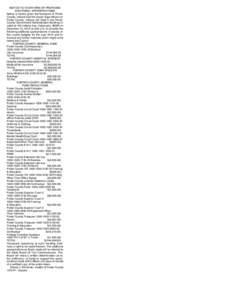 NOTICE TO TAXPAYERS OF PROPOSED ADDITIONAL APPROPRIATIONS Notice is hereby given the taxpayers of Porter County, Indiana that the proper legal officers of Porter County, Indiana will meet in the Porter County Government 