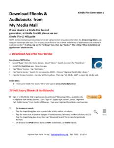 Download EBooks & Audiobooks from My Media Mall Kindle Fire Generation 1