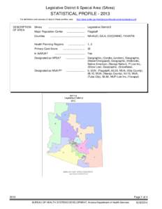 Legislative District 6 Special Area (SArea)  STATISTICAL PROFILE[removed]For definitions and sources of data in these profiles, see:  DESCRIPTION