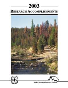 2003  RESEARCH ACCOMPLISHMENTS Rocky Mountain Research Station