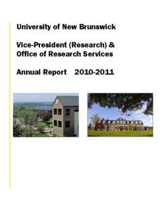 University of New Brunswick Vice-President (Research) & Office of Research Services Annual Report Report