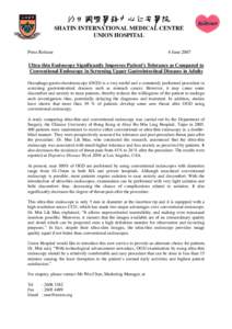 沙田國際醫務中心仁安醫院 SHATIN INTERNATIONAL MEDICAL CENTRE UNION HOSPITAL Press Release  4 June 2007