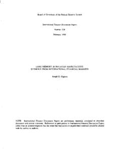 Board of Governors of the Federal Reserve System  InternationalFinance DiscussionPapers Number 538 February 1996