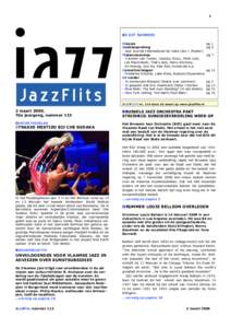 1  IN DIT NUMMER Nieuws Boekbespreking - Jazz Journal International ter ziele (Jan J. Mulder)