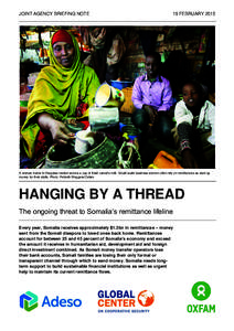 Hanging by a Thread:The ongoing threat to Somalia’s remittance lifeline
