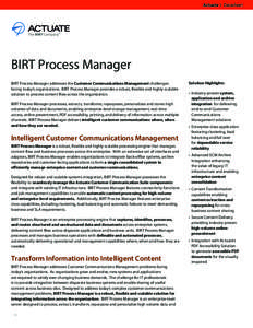 Actuate BIRT Process Manager