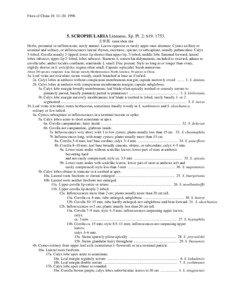 Flora of China 18: 11–[removed]SCROPHULARIA Linnaeus, Sp. Pl. 2: [removed].
