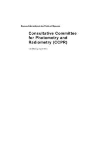 CCPR: Report of the 16th meeting (2001)