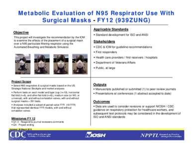 Metabolic Evaluation of N95 Respirator Use With Surgical Masks-FY12 (939ZUNG)