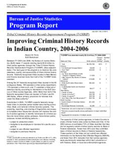 Improving Criminal History Records  in Indian Country, [removed]