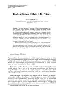 Communicating Process Architectures 2000 P.H. Welch and A.W.P. Bakkers (Eds.) IOS Press, 