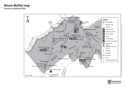 Mount Moffatt section Carnarvon National Park map