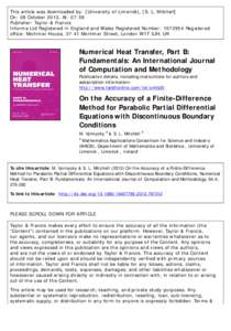 This article was downloaded by: [University of Limerick], [S. L. Mitchell] On: 08 October 2013, At: 07:59 Publisher: Taylor & Francis Informa Ltd Registered in England and Wales Registered Number: Registered offi