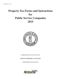 61A200(PProperty Tax Forms and Instructions for Public Service Companies 2015