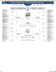 2013 NCAA March Madness First Four Men’s Division 1 Basketball Printable Brackets - bracket-ncaa.pdf