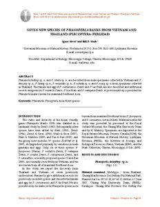 Sivec, I. & B.P. Stark[removed]Seven new species of Phanoperla Banks from Vietnam and Thailand (Plecoptera: Perlidae). Illiesia, 6(10):[removed]Available online: http://www2.pms-lj.si/illiesia/Illiesia06-10.pdf