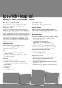 Ipswich Hospital Intern Recruitment