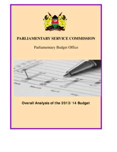 PARLIAMENTARY SERVICE COMMISSION Parliamentary Budget Office Overall Analysis of the[removed]Budget  Disclaimer