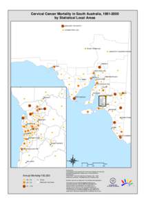 Cervical Cancer Mortality in South Australia, [removed]by Statistical Local Areas UNINCORP. FAR NORTH COOBER PEDY (DC)  ROXBY DOWNS (M)