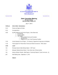 STATE OF NEW YORK SOIL AND WATER CONSERVATION COMMITTEE 10B AIRLINE DRIVE ALBANY, NEW YORK[removed]www.nys-soilandwater.org Tel[removed]