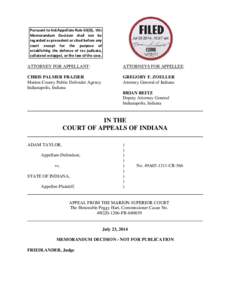 Pursuant to Ind.Appellate Rule 65(D), this Memorandum Decision shall not be regarded as precedent or cited before any court except for the purpose of establishing the defense of res judicata, collateral estoppel, or the 