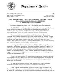 FOR IMMEDIATE RELEASE THURSDAY, OCTOBER 28, 2010 WWW.JUSTICE.GOV AT[removed]