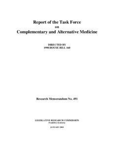Report of the Task Force on