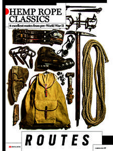 HEMP ROPE CLASSICS 8 excellent routes from pre–World War II  BEN FULLERTON