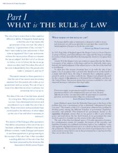 ABA Division for Public Education  Part I what is the rule of law The rule of law is a term that is often used but