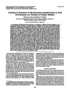 APPLIED AND ENVIRONMENTAL MICROBIOLOGY, Nov. 2003, p. 6833–/$08.00⫹0 DOI: AEM–Copyright © 2003, American Society for Microbiology. All Rights Reserved. Vol. 69, No. 11