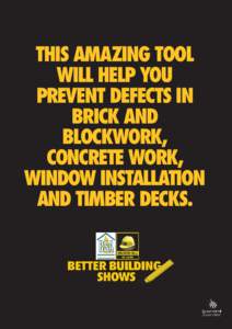 THIS AMAZING TOOL WILL HELP YOU PREVENT DEFECTS IN BRICK AND BLOCKWORK, CONCRETE WORK,